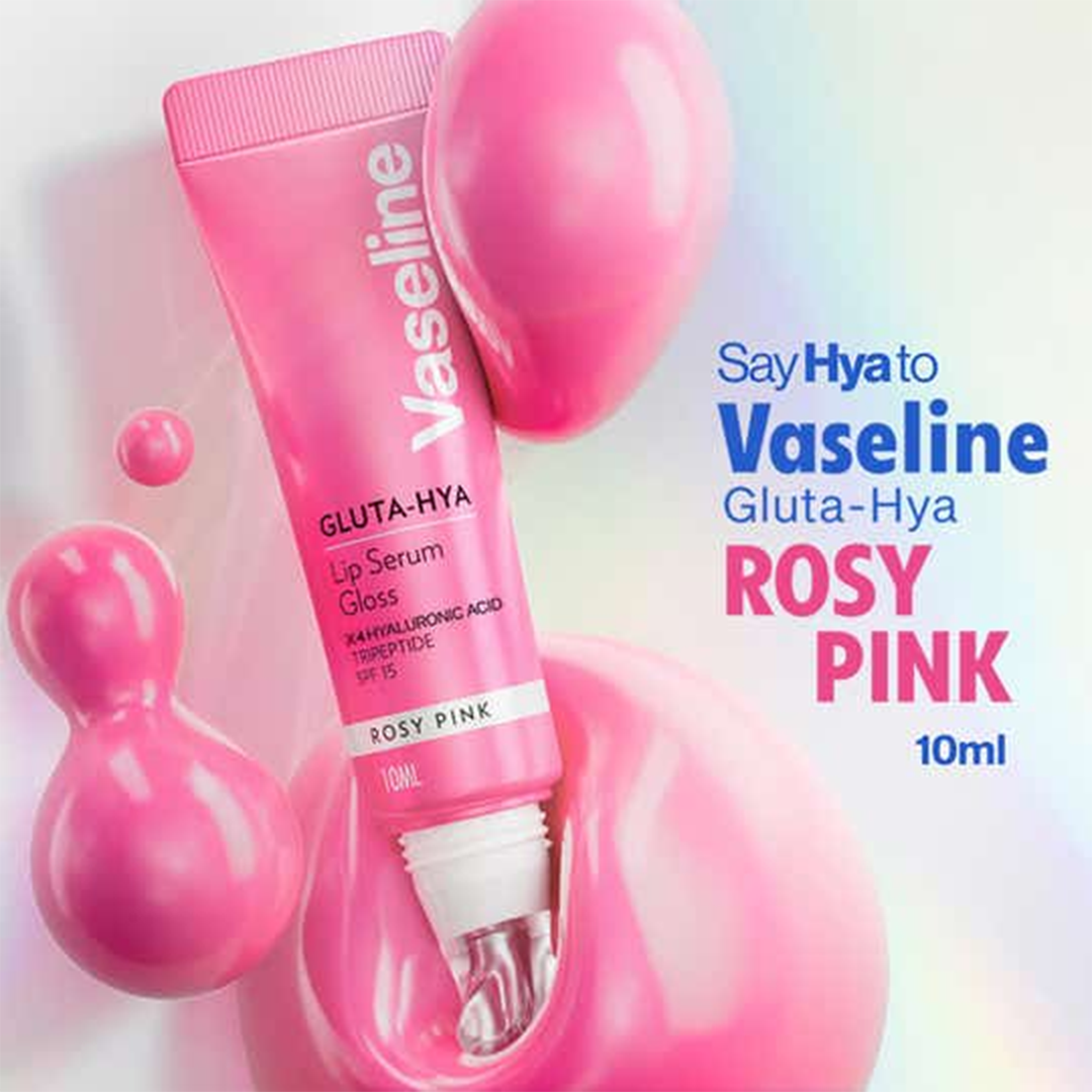 Vaseline Gluta-Hya Lip Serum Gloss - Rosy Pink - 10ml