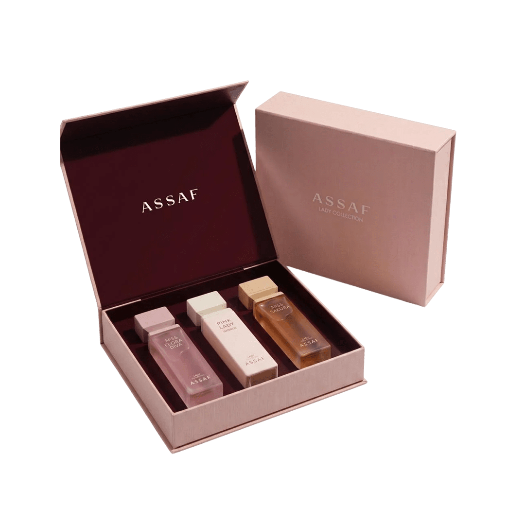ASSAF Lady Collection 3 x 100ml - Miss Flora Diva - Miss Sakura - Pink Lady Perfume Set - XOXO cosmetics