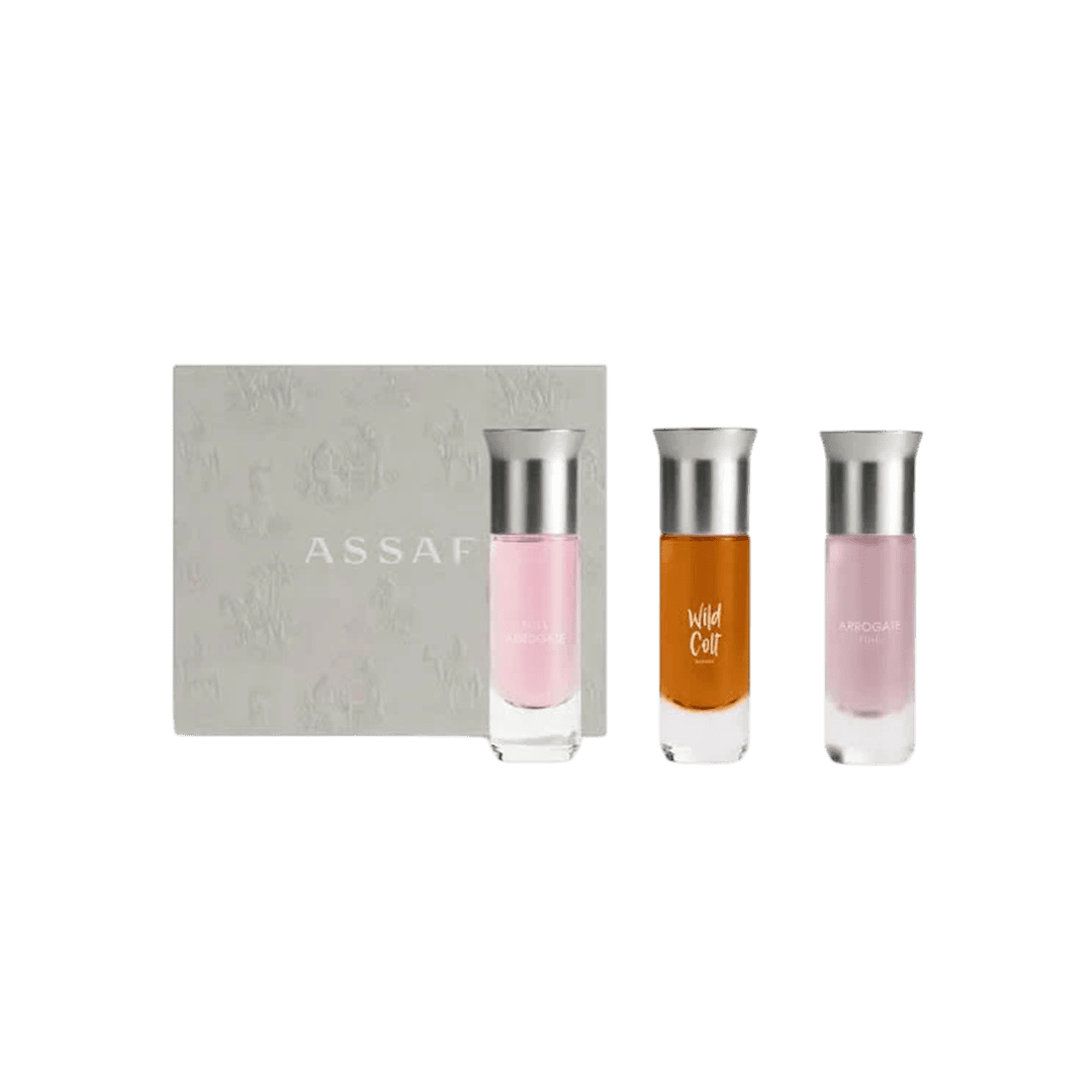 ASSAF Perfume Set 3 x 25ml Miss Arrogate - Arrogate Pink - Wild Colt Bakhur Perfume Set - XOXO cosmetics