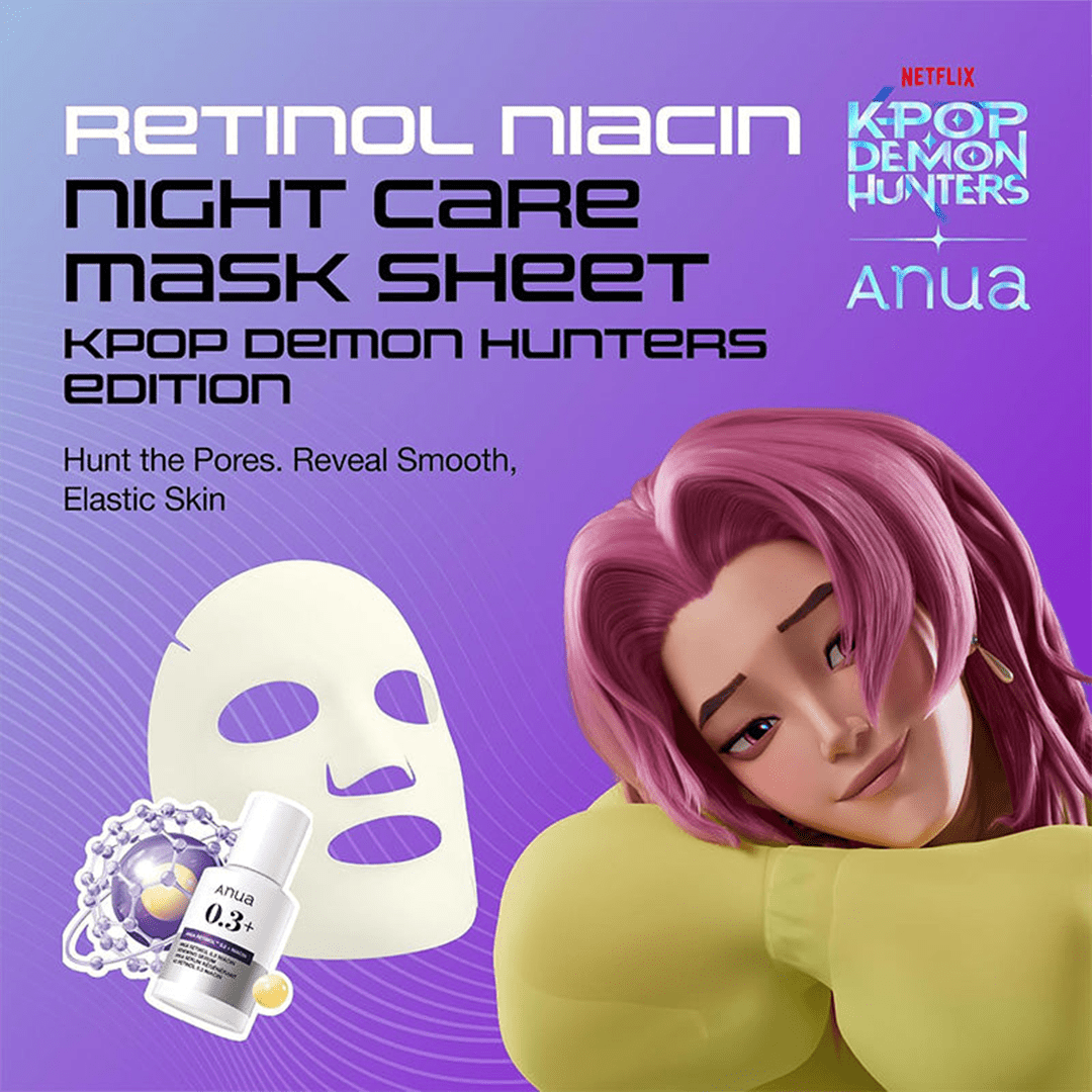 Anua x KPop Demon Hunters Retinol + Niacin Night Care Mask Face Mask - XOXO cosmetics