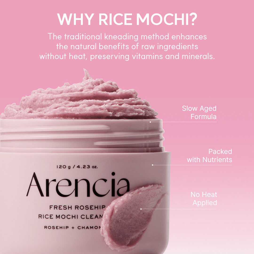 Arencia Fresh Rosehip Rice Mochi Cleanser - 120g Cleanser - XOXO cosmetics