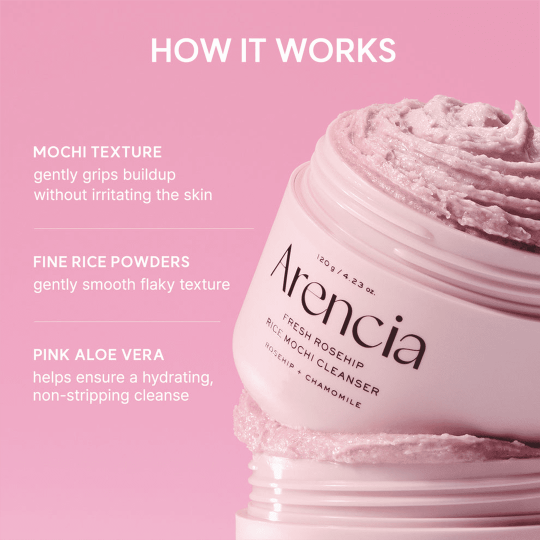 Arencia Fresh Rosehip Rice Mochi Cleanser - 120g Cleanser - XOXO cosmetics