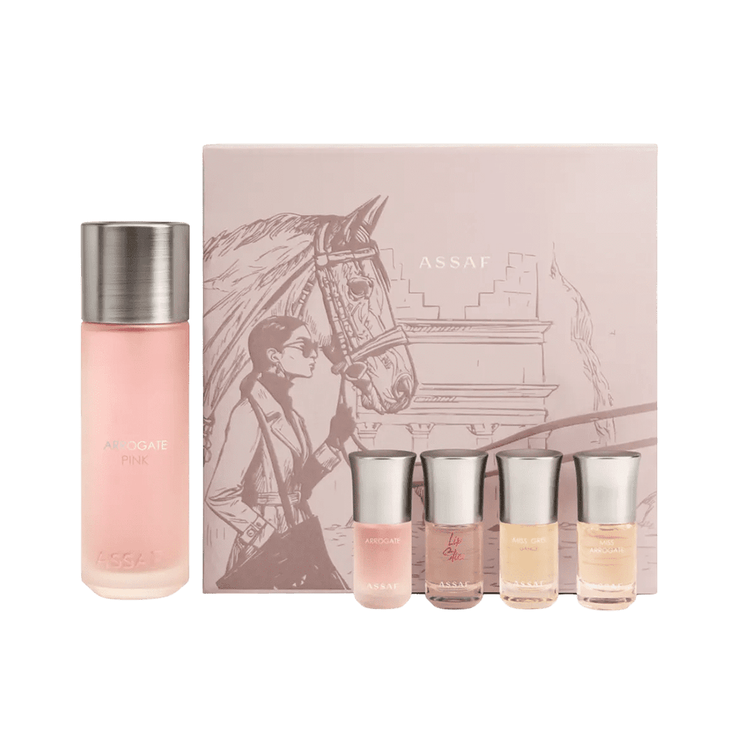 Assaf Arrogate Pink Set 200ml + 4 x 20ml Perfume Set - XOXO cosmetics
