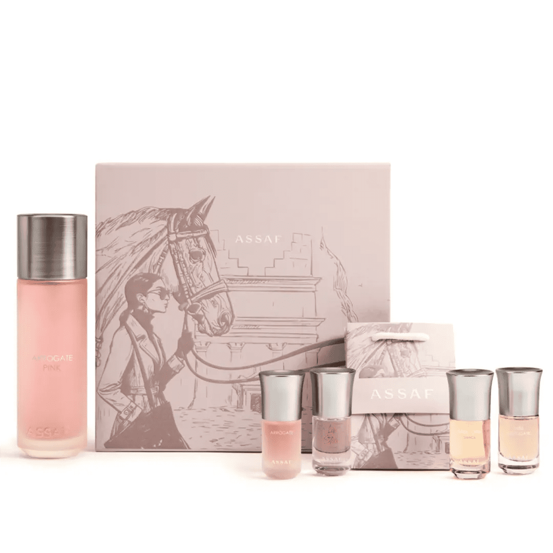 Assaf Arrogate Pink Set 200ml + 4 x 20ml Perfume - XOXO cosmetics