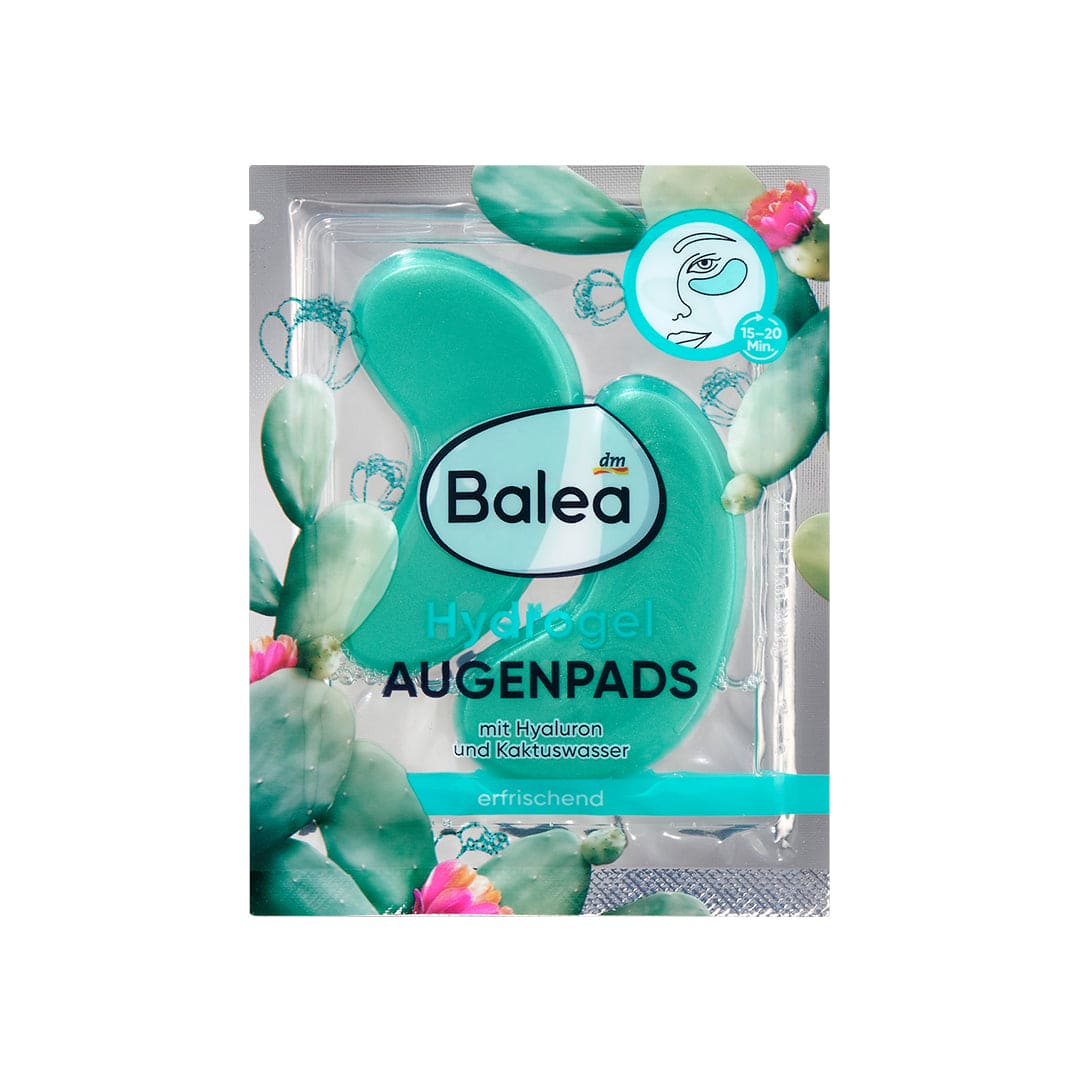 Balea Hydrogel Cactus Water Eye Pads - 1 Pair Eye Mask - XOXO cosmetics
