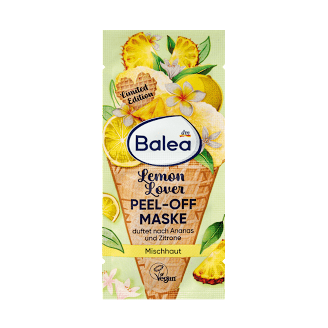 Balea Lemon Lover Peel-Off Mask- 2x8ml Face Mask - XOXO cosmetics