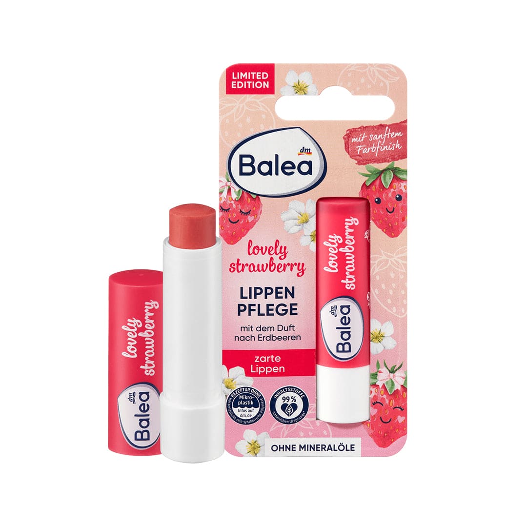 Balea Lip Balm - Lovely Strawberry Lip Balm - XOXO cosmetics