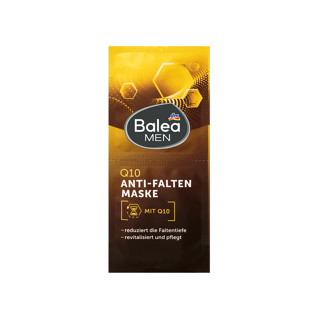 Balea Men Face Mask Q10 Anti-Wrinkle - 2 x 8ml Face Mask - XOXO cosmetics