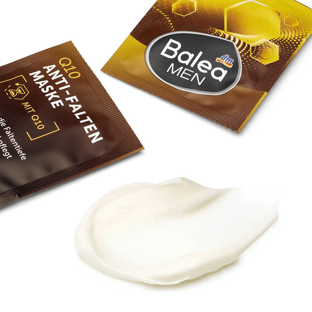Balea Men Face Mask Q10 Anti-Wrinkle - 2 x 8ml Face Mask - XOXO cosmetics