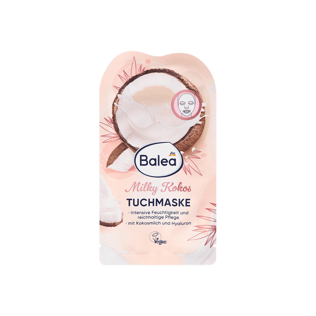 Balea Milky Kokos Sheet Mask Face Mask - XOXO cosmetics