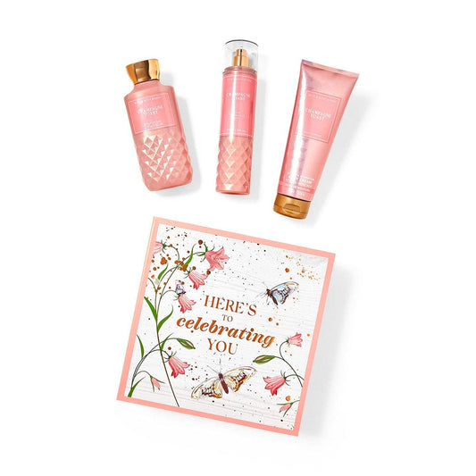 Bath & Body Works Champagne Toast Gift Box Set - Gulf Edition Gift Set - XOXO cosmetics