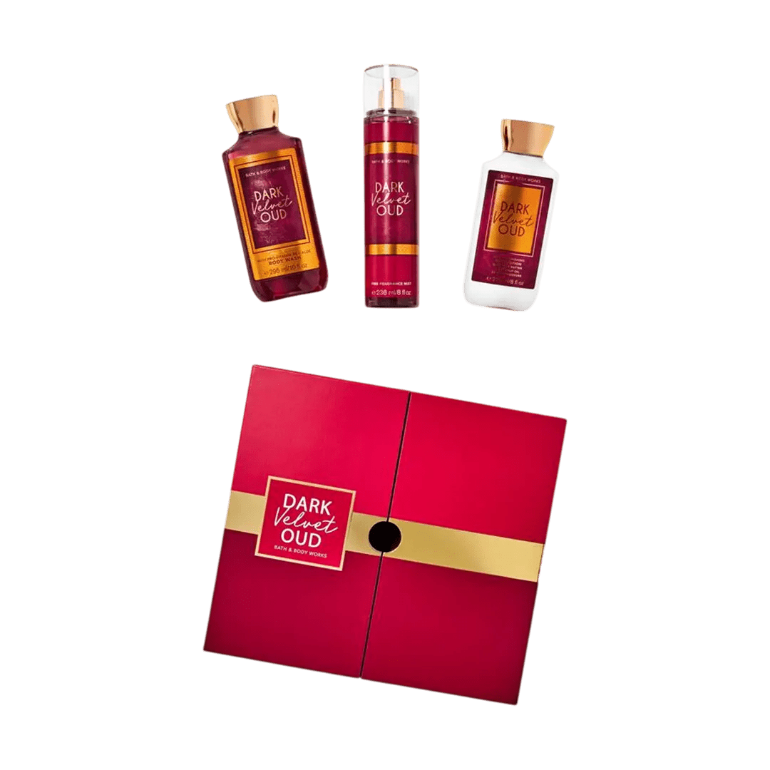 Bath & Body Works Dark Velvet Oud Gift Box - 3Pcs Gift Set - XOXO cosmetics