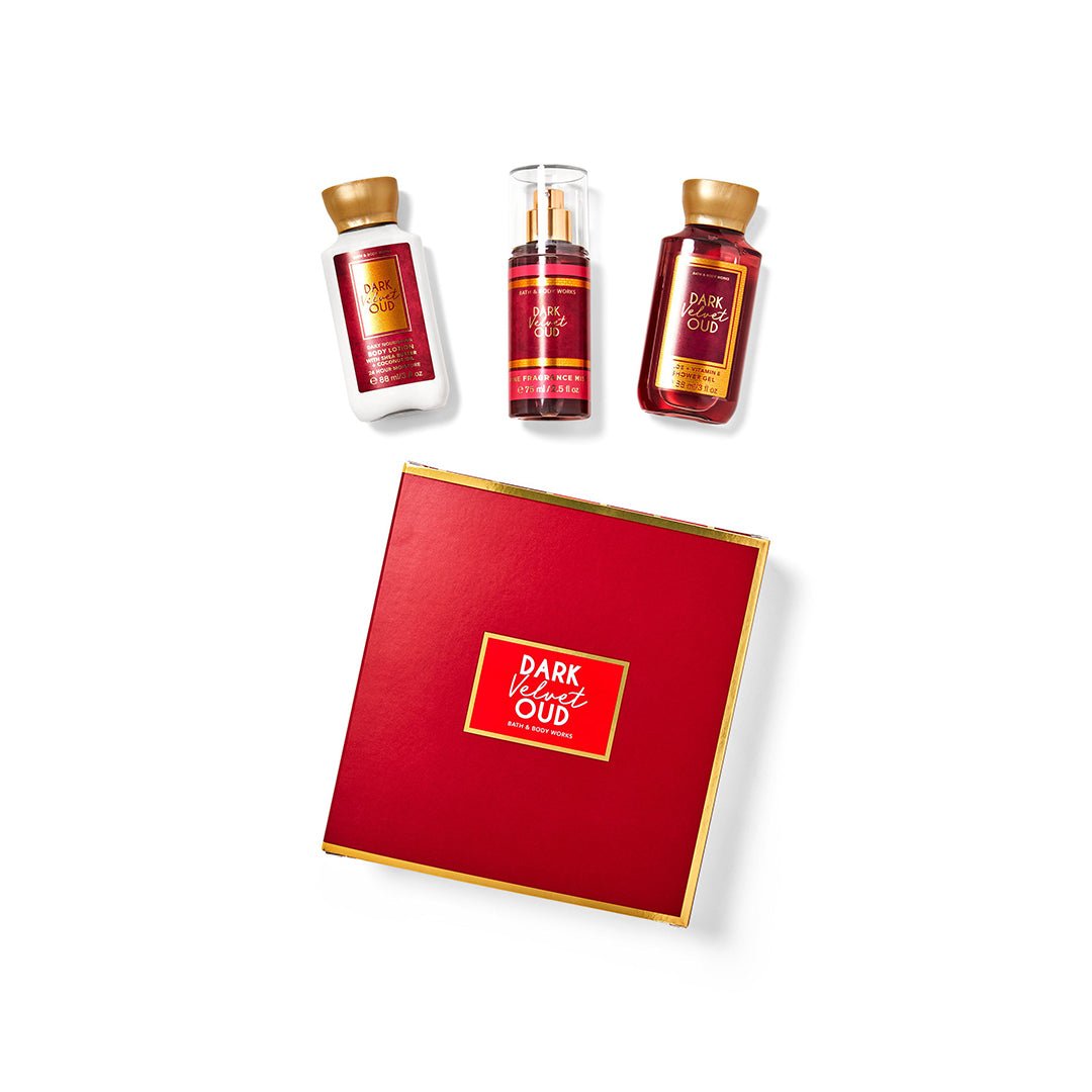 Bath & Body Works Dark Velvet Oud Mini Gift Box Set - Gulf Edition Gift Set - XOXO cosmetics