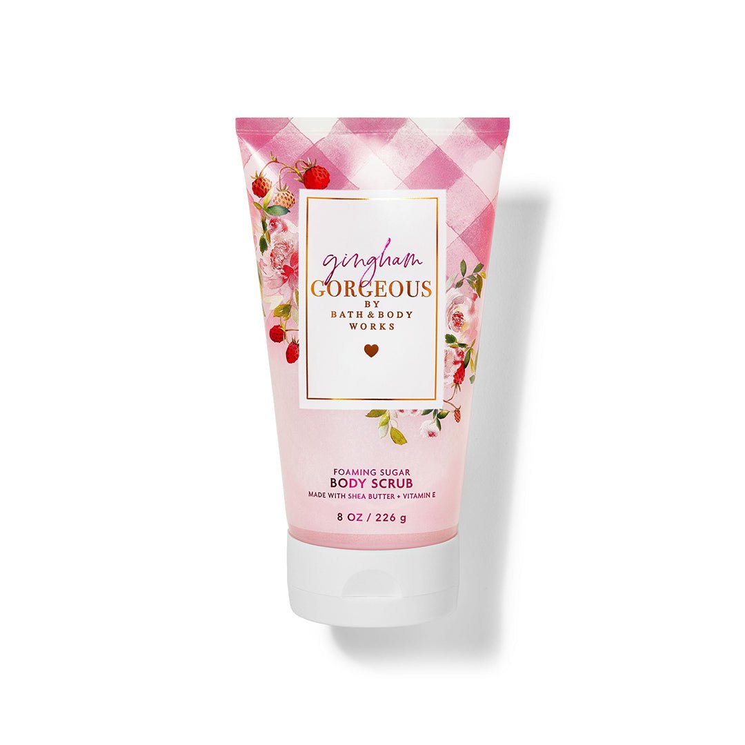 Bath & Body Works Gingham Gorgeous Foaming Sugar Body Scrub - Gulf Edition Body Scrub - XOXO cosmetics