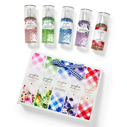 Bath & Body Works Gingham Sampler Mini Gift Box Set Body Mist - XOXO cosmetics