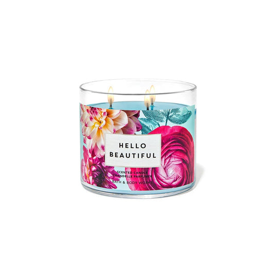 Bath & Body Works Hello Beautiful Candle Candles - XOXO cosmetics