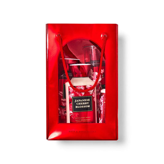 Bath & Body Works Japanese Cherry Blossom Gift Bag Set - Gulf Edition Gift Set - XOXO cosmetics