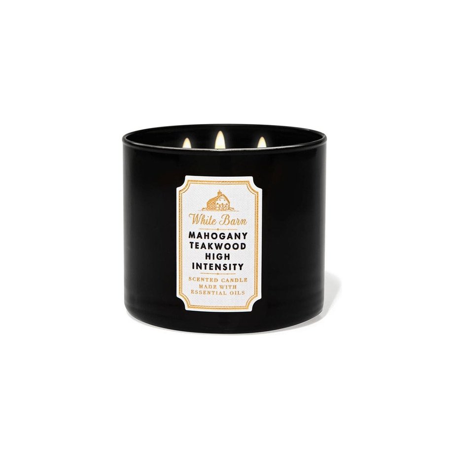 Bath & Body Works Mahogany Teakwood High Intensity 3-Wick Candle - Gulf Edition Candles - XOXO cosmetics