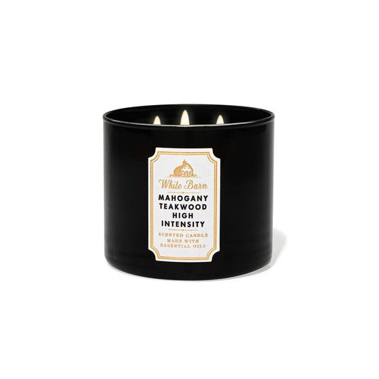 Bath & Body Works Mahogany Teakwood High Intensity 3-Wick Candle - Gulf Edition Candles - XOXO cosmetics