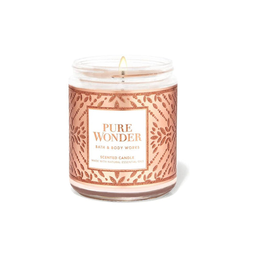 Bath & Body Works Pure Wonder Single Wick Candle Candles - XOXO cosmetics