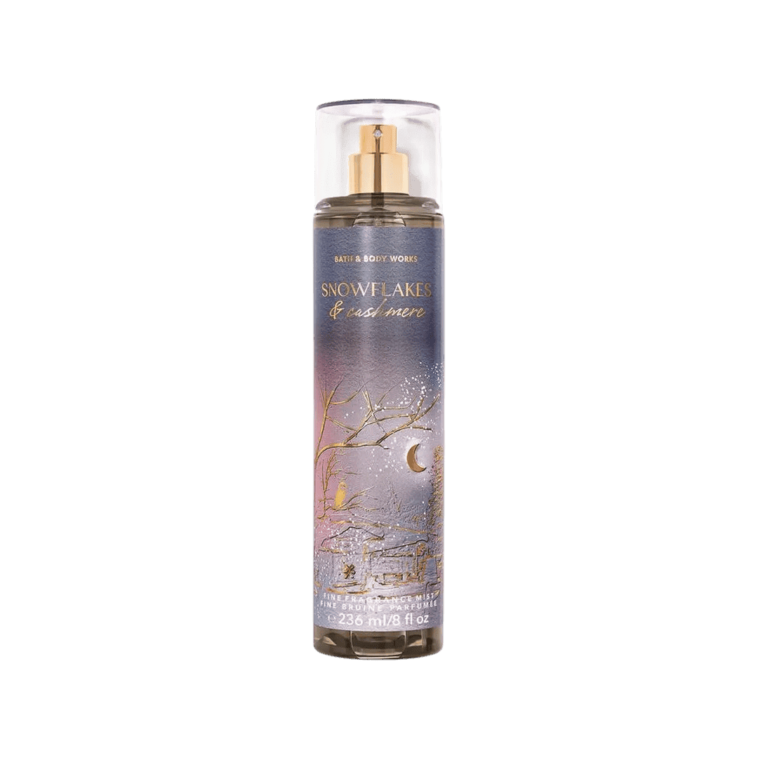 Bath & Body Works Snowflakes & Cashmere Fine Fragrance Mist - 236ml Gulf Edition Body Mist - XOXO cosmetics