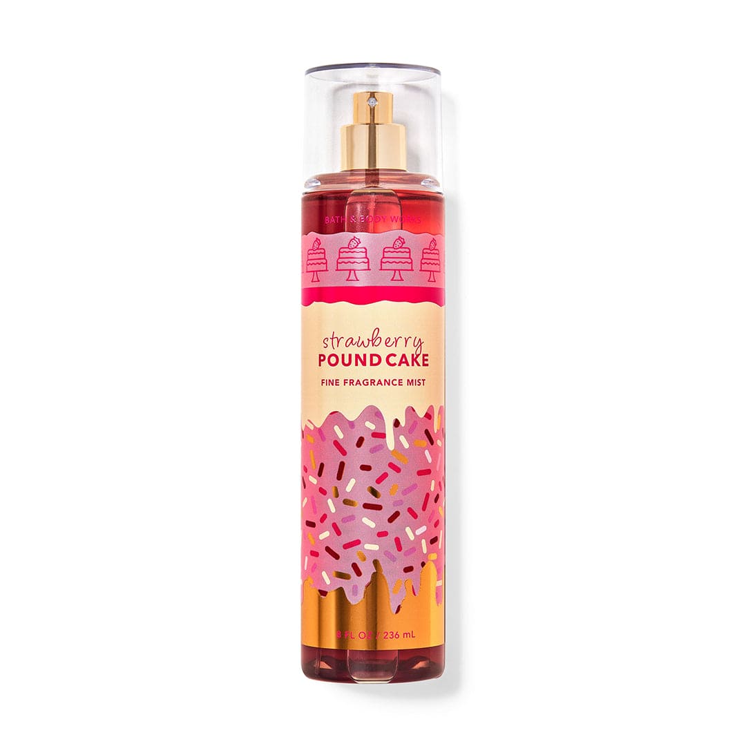 Bath & Body Works Strawberry Pound Cake Fine Fragrance Mist - Gulf Edition Body Mist - XOXO cosmetics