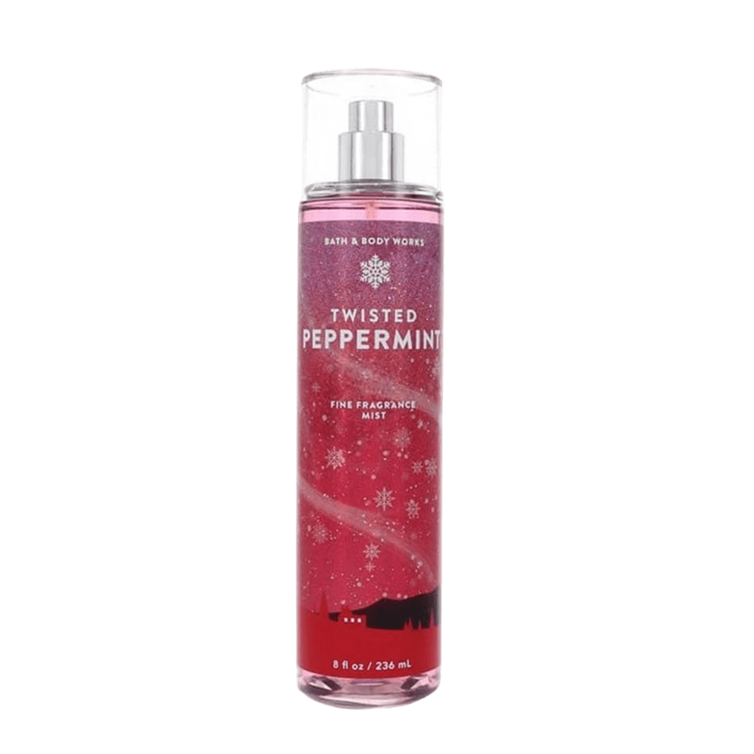 Bath & Body Works Twisted Peppermint Fine Fragrance Mist - 236ml Gulf Edition Body Mist - XOXO cosmetics