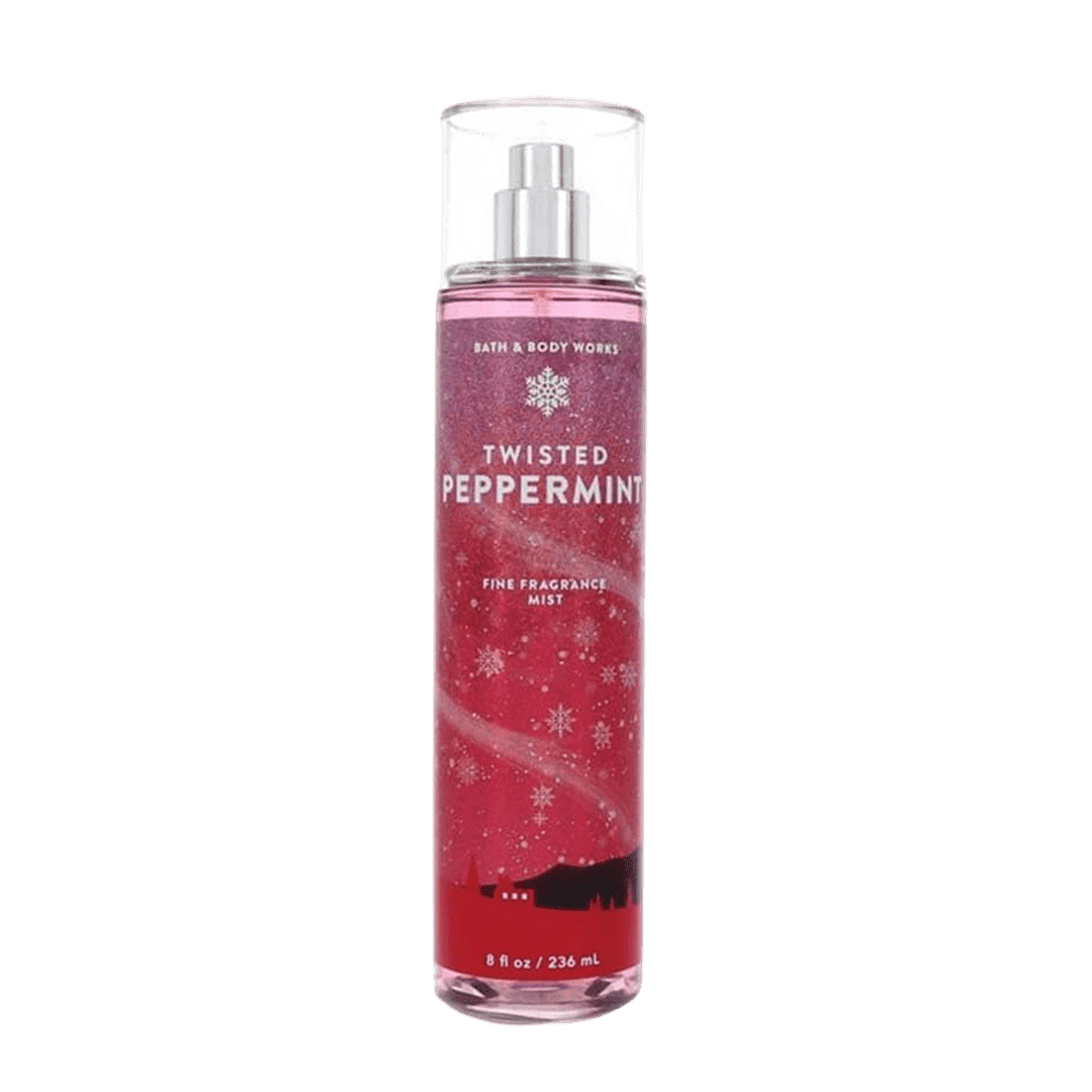 Bath & Body Works Twisted Peppermint Fine Fragrance Mist - 236ml Gulf Edition Body Mist - XOXO cosmetics