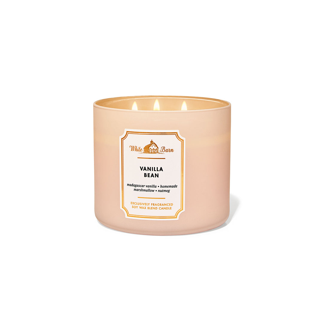 Bath & Body Works Vanilla Bean 3-Wick Candle Candles - XOXO cosmetics