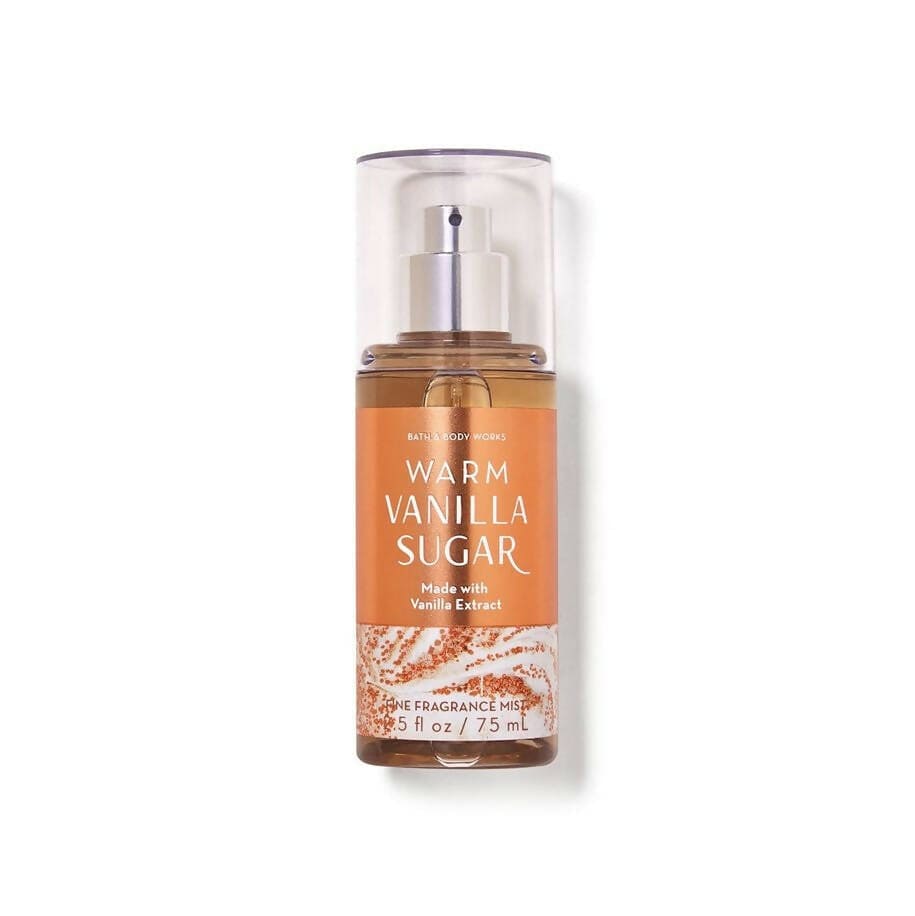 Bath & Body Works Warm Vanilla Sugar Fine Fragrance Mist - Travel Size Body Mist - XOXO cosmetics