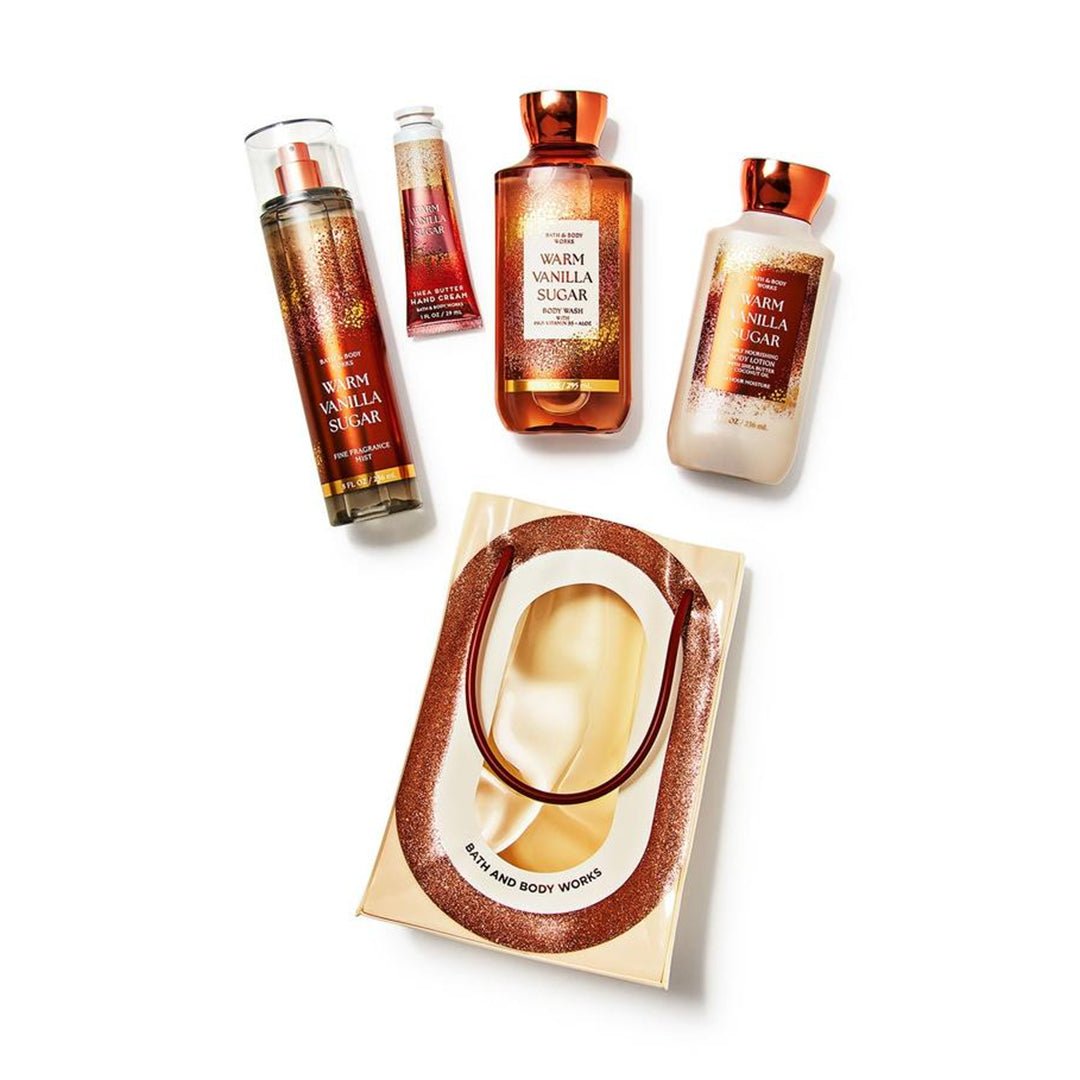 Bath & Body Works Warm Vanilla Sugar Gift Bag Set Gift Set - XOXO cosmetics