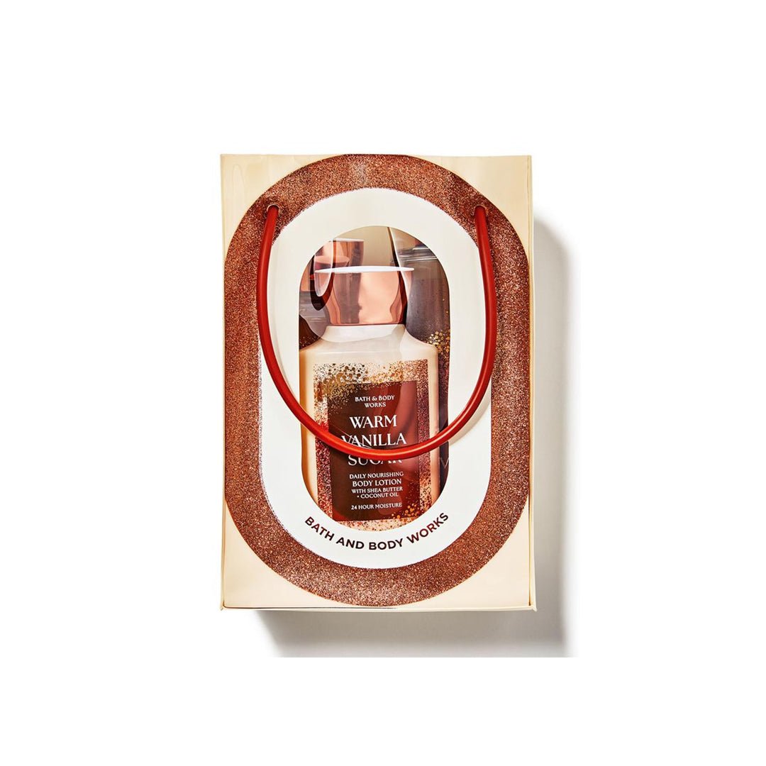 Bath & Body Works Warm Vanilla Sugar Gift Bag Set Gift Set - XOXO cosmetics