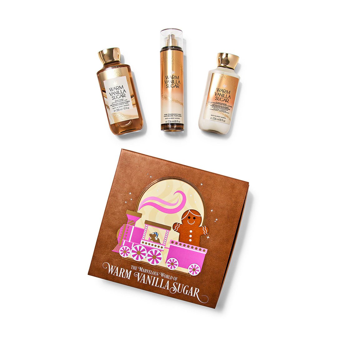 Bath & Body Works Warm Vanilla Sugar Gift Box - Gulf Edition Gift Set - XOXO cosmetics