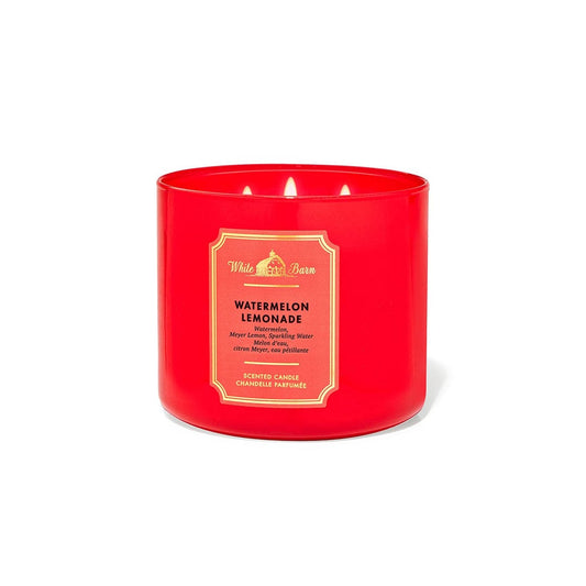 Bath & Body Works White Barn Watermelon Lemonade 3-Wick Candle Candles - XOXO cosmetics