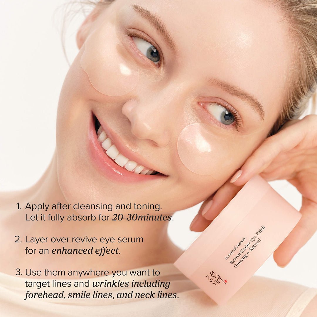 Beauty of Joseon Revive Under Eye Patch Ginseng + Retinal - 93g 60pcs Face toner - XOXO cosmetics