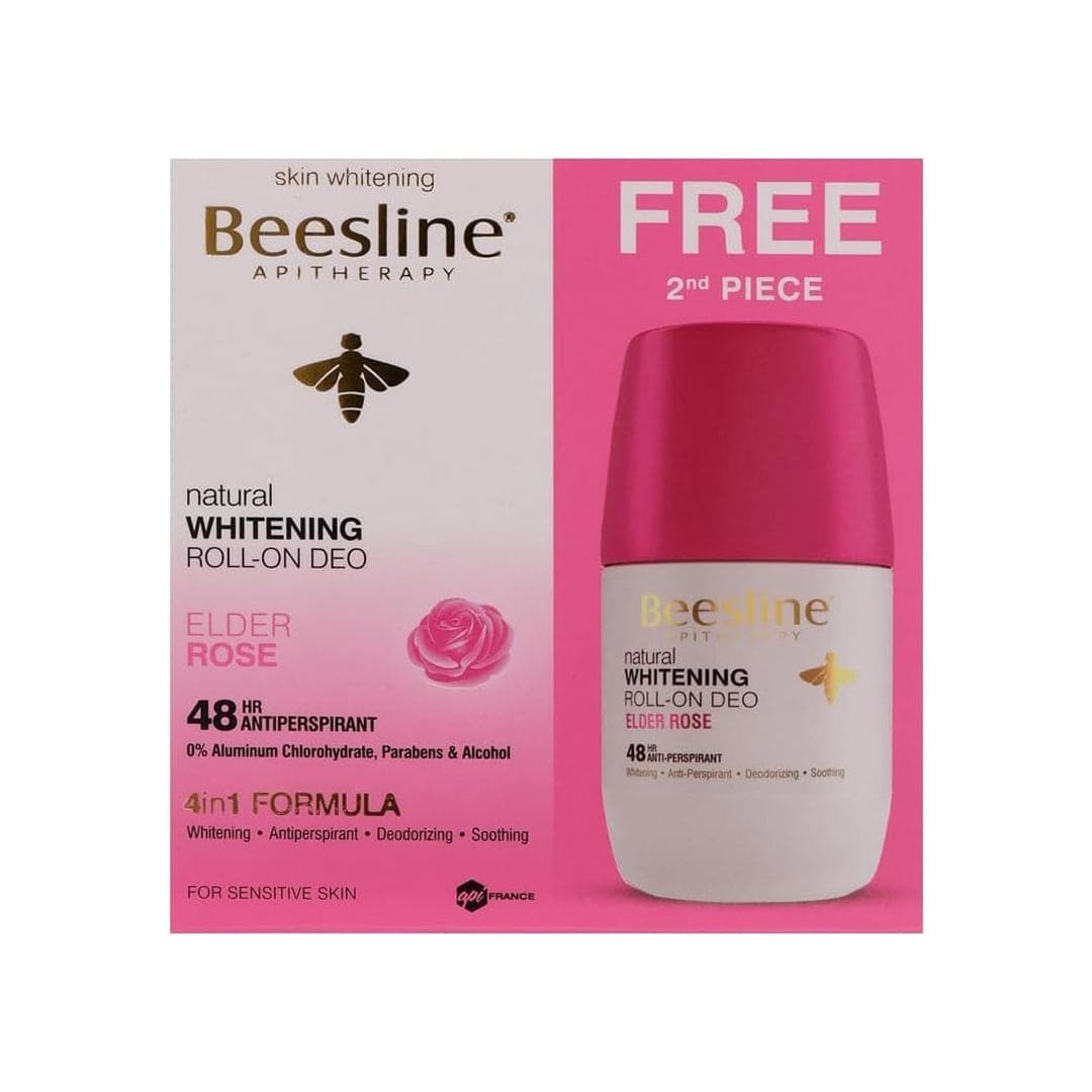 Beesline Natural Whitening Roll-On Deo 1+1 - Elder Rose Deodorant - XOXO cosmetics