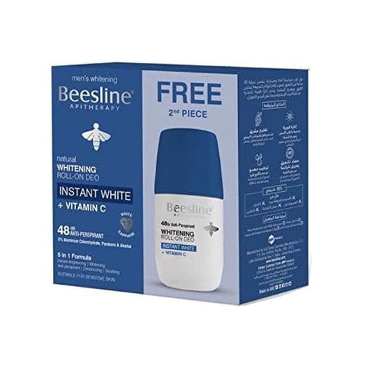 Beesline Natural Whitening Roll-On Deodrant 1+1 - Instant White + Vitamin C Deodorant - XOXO cosmetics