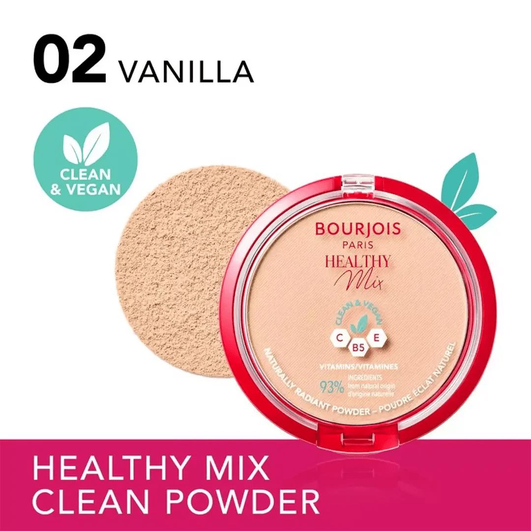 Bourjois Healthy Mix Anti-Fatigue Powder 02 Light Beige Powder - XOXO cosmetics