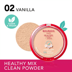 Bourjois Healthy Mix Anti-Fatigue Powder 02 Light Beige Powder - XOXO cosmetics