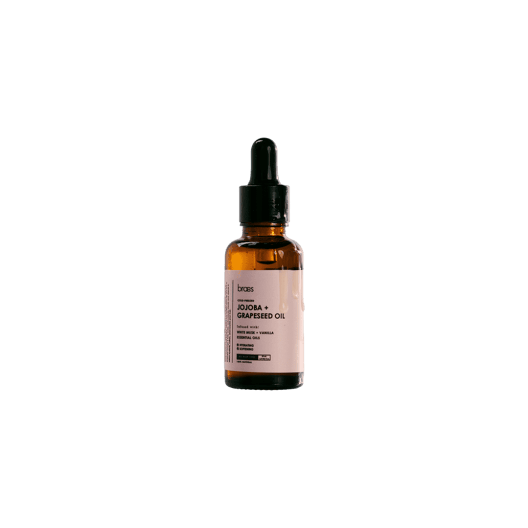 Braes Cold-Pressed Jojoba + Grapeseed Oil - 30ml Hair Oil - XOXO cosmetics