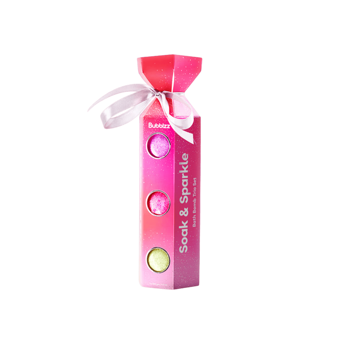 Bubblzz Soak & Sparkle Bath Bomb Trio Set Bath Bomb - XOXO cosmetics