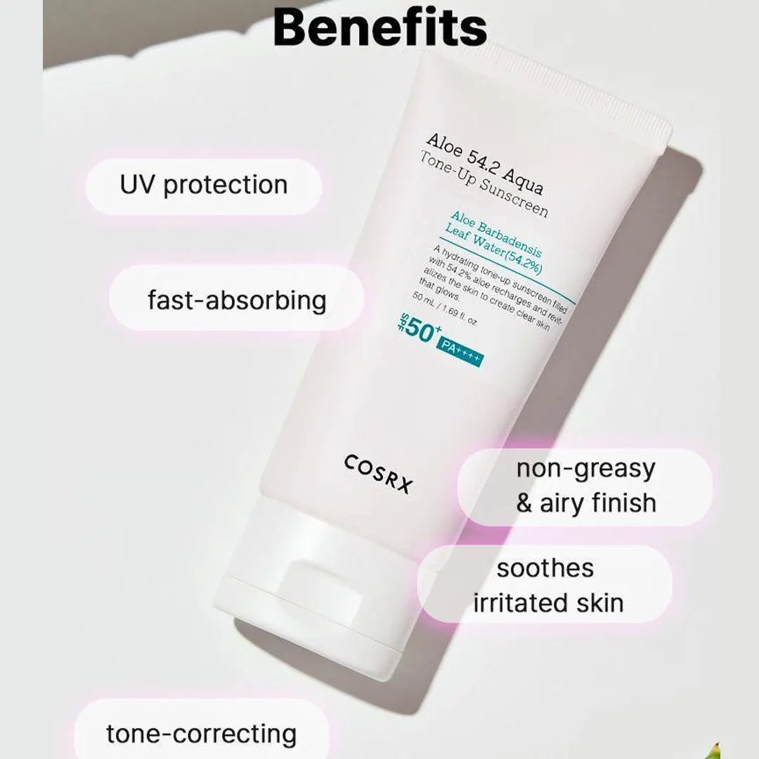 COSRX Aloe 54.2 Aqua Tone-Up Sunscreen SPF50+ - 50ml Sunblock - XOXO cosmetics