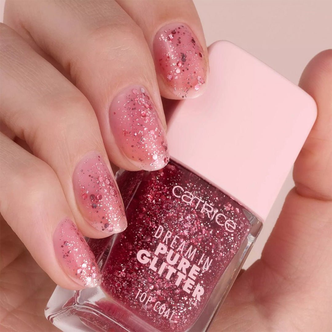 Catrice Dream In Pure Glitter Top Coat - 050 Sparkle Darling Nail Polish - XOXO cosmetics