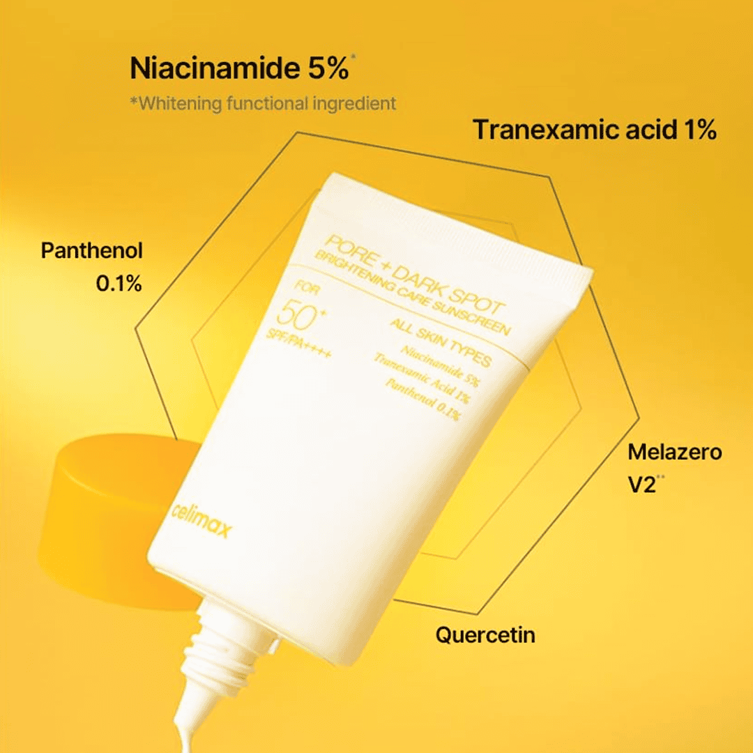 Celimax Pore + Dark Spot Brightening Care Sunscreen SPF50+ PA++++ - 50ml Sunblock - XOXO cosmetics