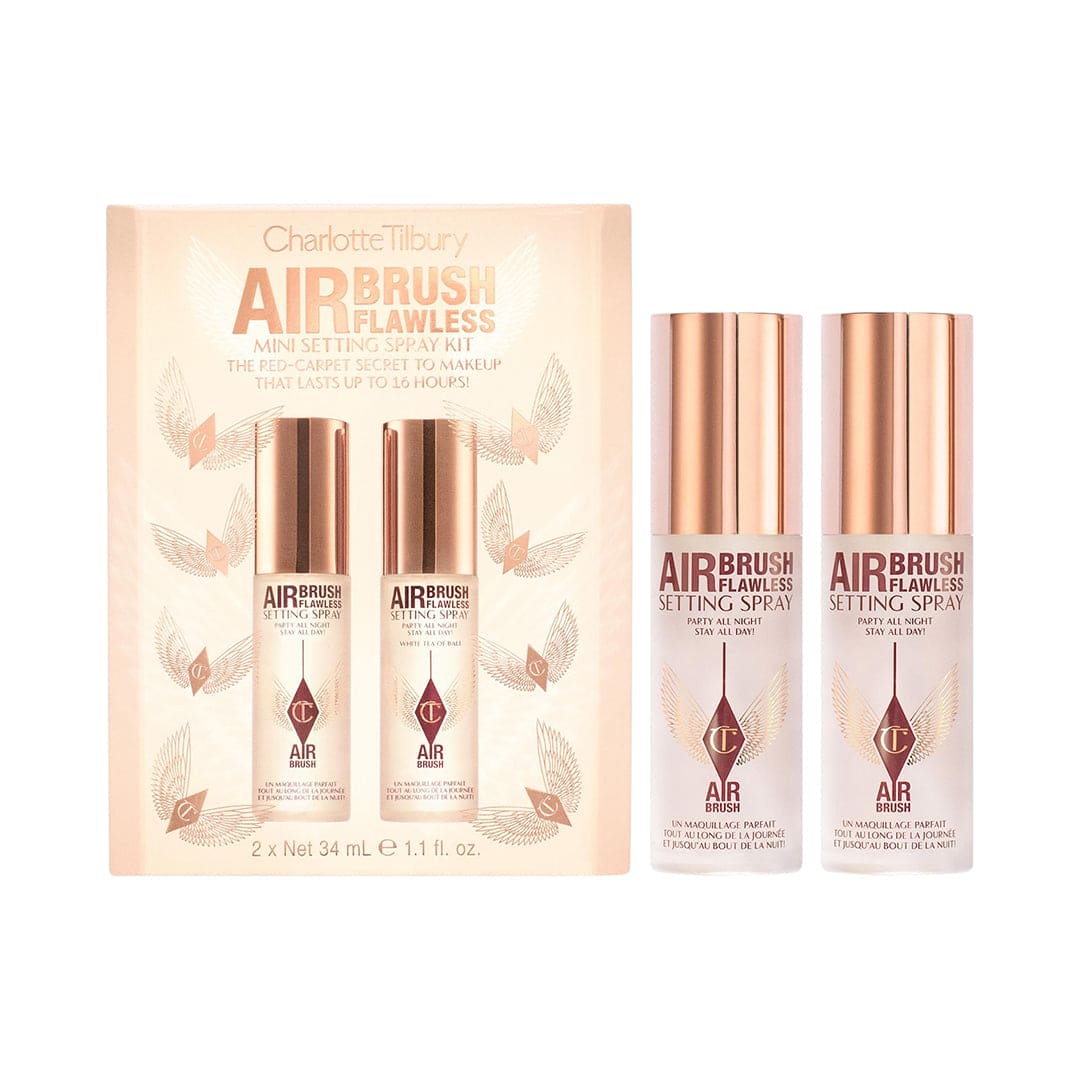 Charlotte Tilbury Airbrush Flawless Mini Setting Spray Kit - 2 x 34ml Setting & Fixing Spray - XOXO cosmetics
