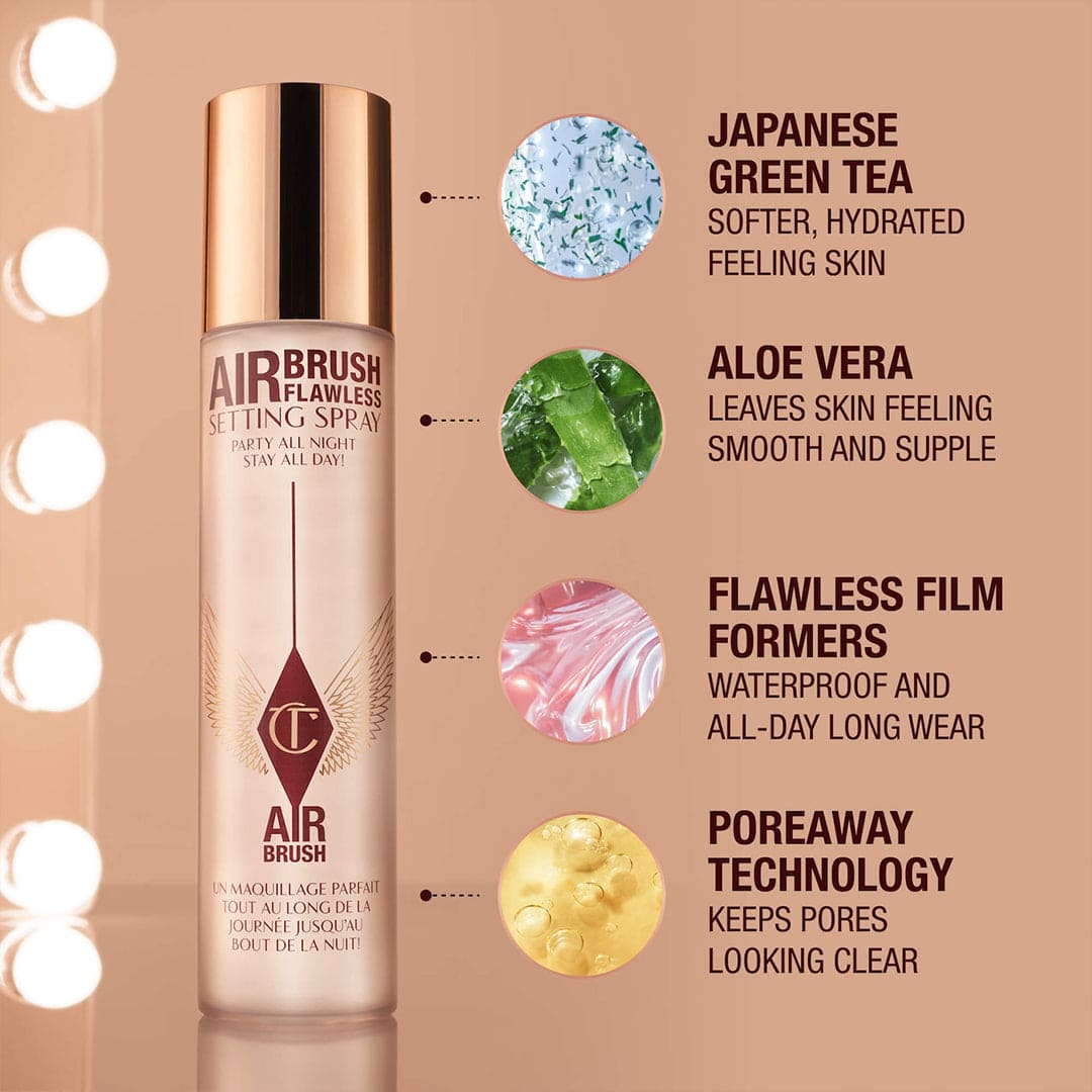 Charlotte Tilbury Airbrush Flawless Mini Setting Spray Kit - 2 x 34ml Setting & Fixing Spray - XOXO cosmetics