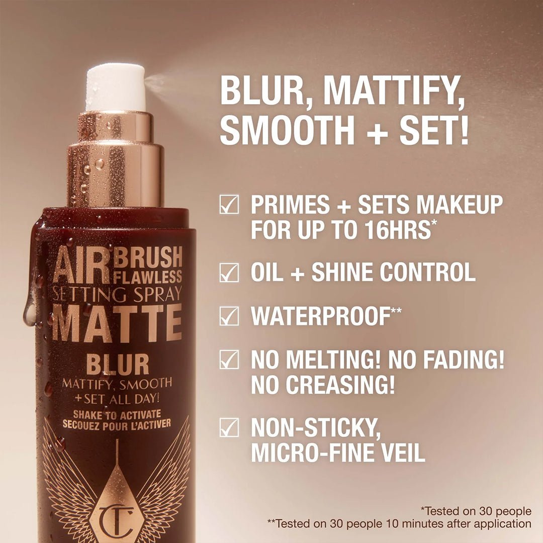 Charlotte Tilbury Airbrush Flawless Setting Spray Matte Blur - 34ml Setting & Fixing Spray - XOXO cosmetics