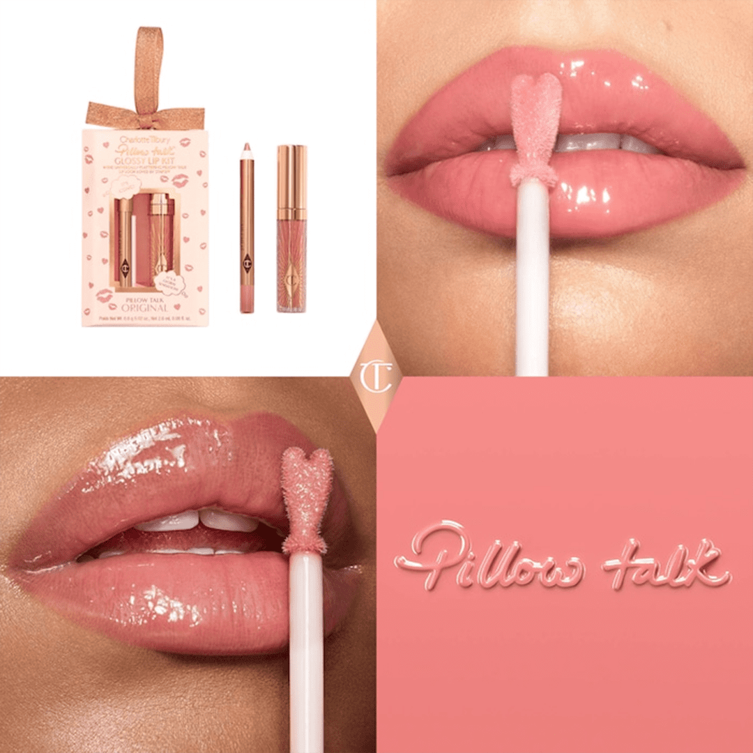 Charlotte Tilbury Mini Pillow Talk Glossy Lip Duo - Original Lip Kit - XOXO cosmetics