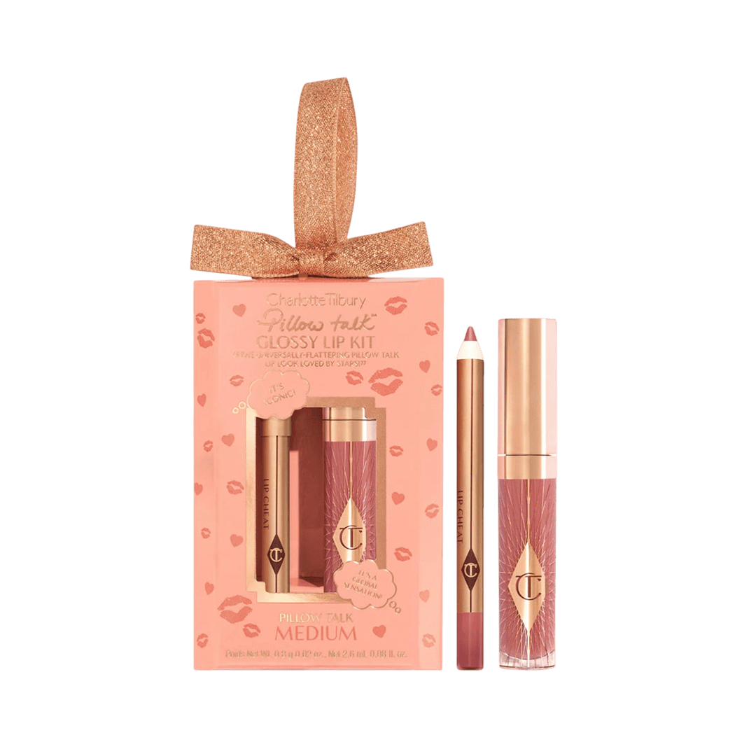 Charlotte Tilbury Pillow Talk Glossy Lip Kit - Medium Lip Kit - XOXO cosmetics