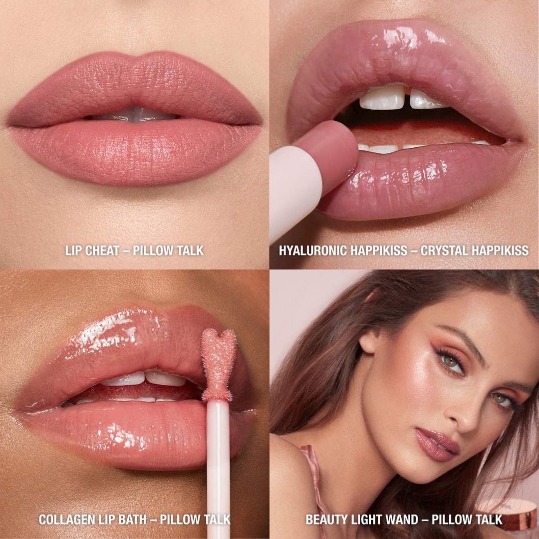 Charlotte Tilbury Pillow Talk Iconic Lip And Cheek Kit - Pillow Talk Original Makeup Set - XOXO cosmetics